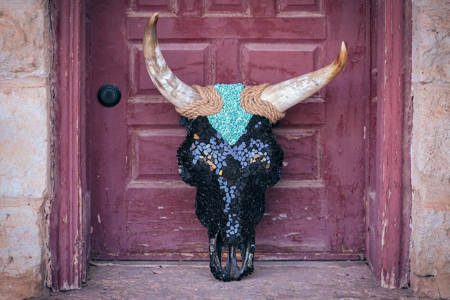 Turquoise/Black Skull