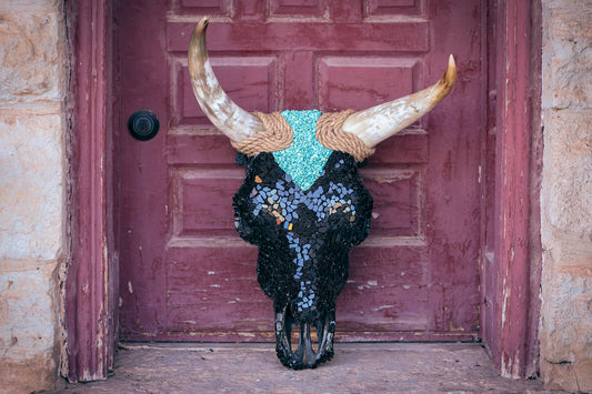 Turquoise/Black Skull